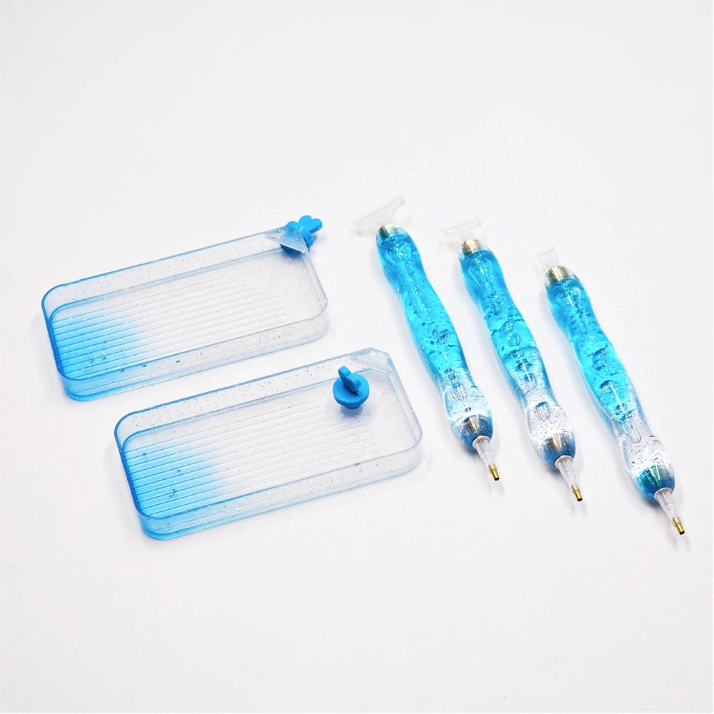 Blue 8PCS diamond painting pen set product arrangement
