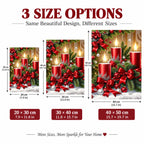 Red Candle Christmas Garland Diamond Painting Kit
