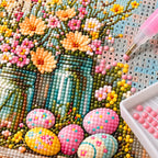 Spring Flower Vase Diamond Painting Kit Easter Art
