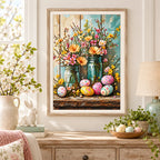 Spring Flower Vase Diamond Painting Kit Easter Art