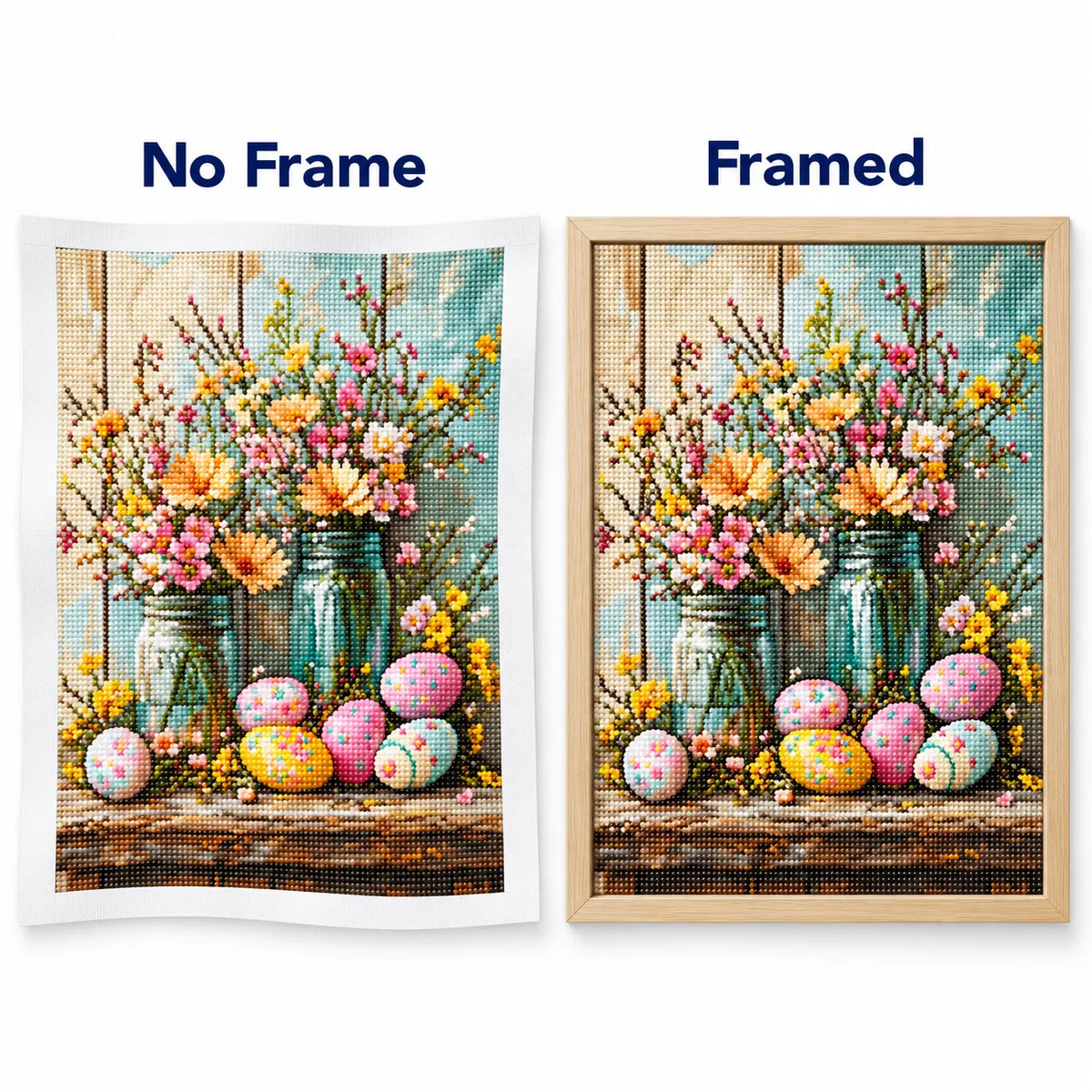Spring Flower Vase Diamond Painting Kit Easter Art