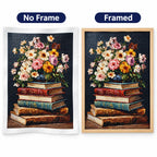 Vintage Flower Books Diamond Painting Kit Classic Art