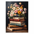 Vintage Flower Books Diamond Painting Kit Classic Art