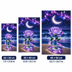 Moonlight Rose Diamond Painting Kit Fantasy Ocean Art