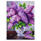 Purple Lilac Flower Vase Diamond Painting Kit Art