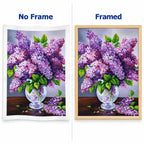 Purple Lilac Flower Vase Diamond Painting Kit Art
