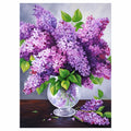 Purple Lilac Flower Vase Diamond Painting Kit Art