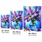 Purple Lilac Vase Floral Diamond Painting Kit