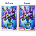 Purple Lilac Vase Floral Diamond Painting Kit