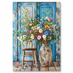 Blue Door Wildflower Diamond Painting Kit
