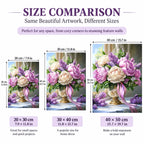 Peony Lilac Urn Floral Diamond Painting Kit