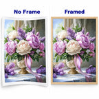 Peony Lilac Urn Floral Diamond Painting Kit