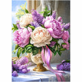Peony Lilac Urn Floral Diamond Painting Kit