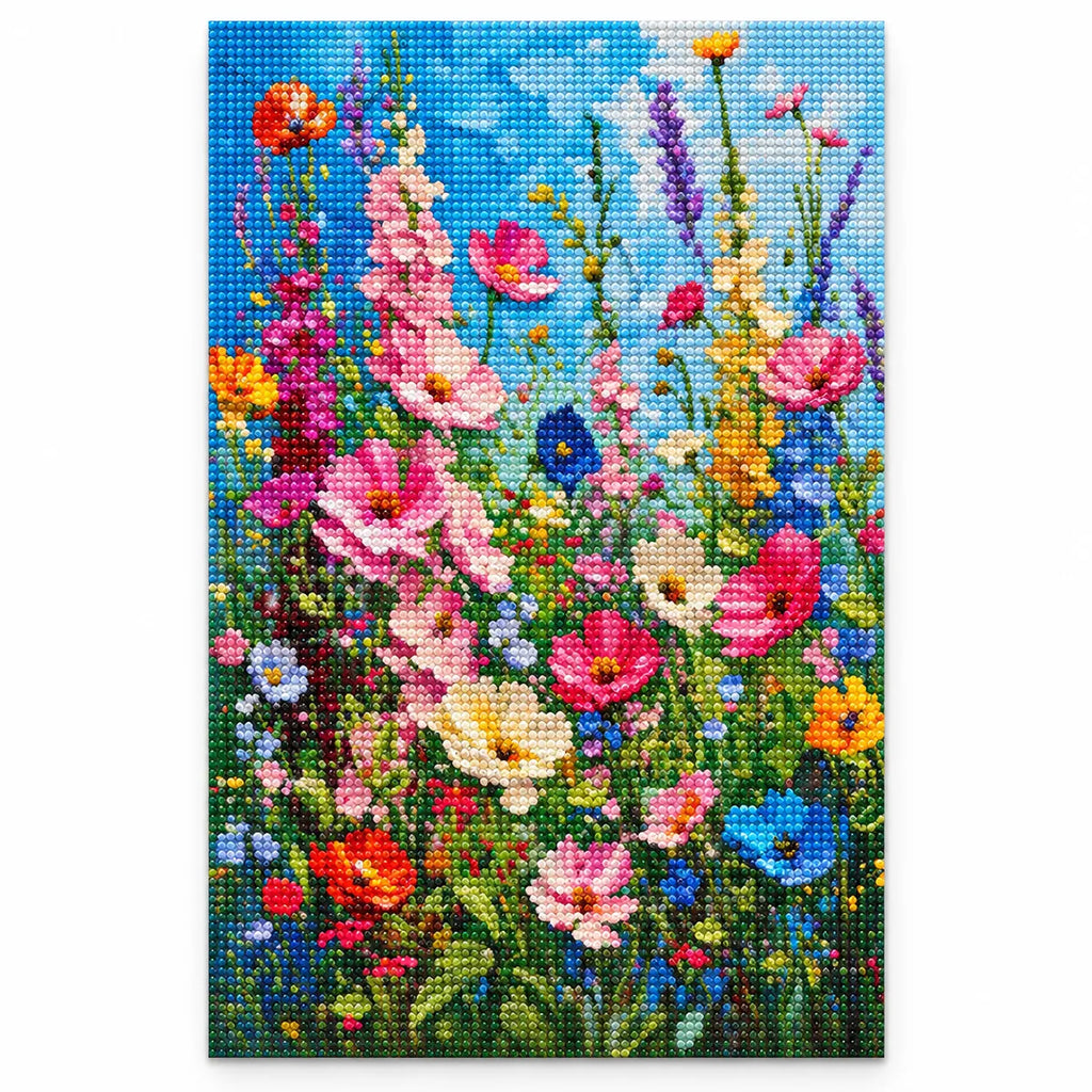 Colorful Wildflower Meadow Diamond Painting Kit