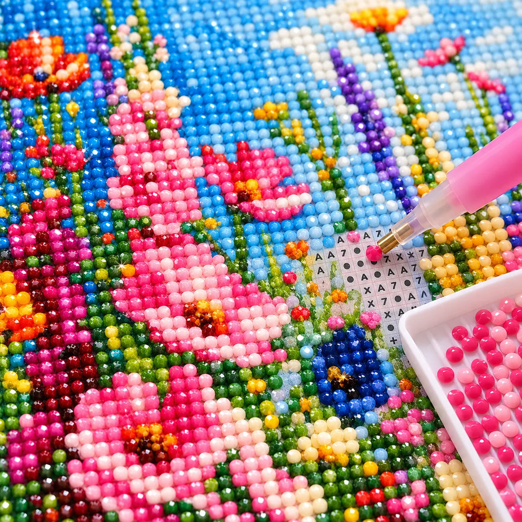 Colorful Wildflower Meadow Diamond Painting Kit