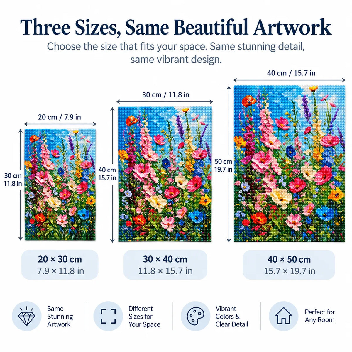 Colorful Wildflower Meadow Diamond Painting Kit