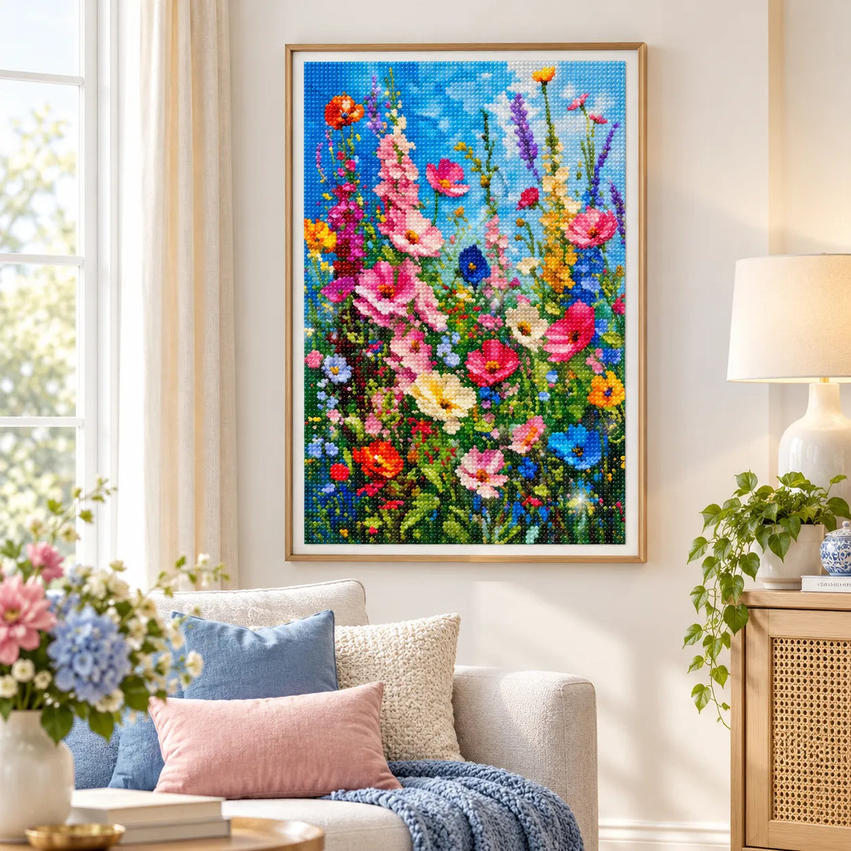 Colorful Wildflower Meadow Diamond Painting Kit