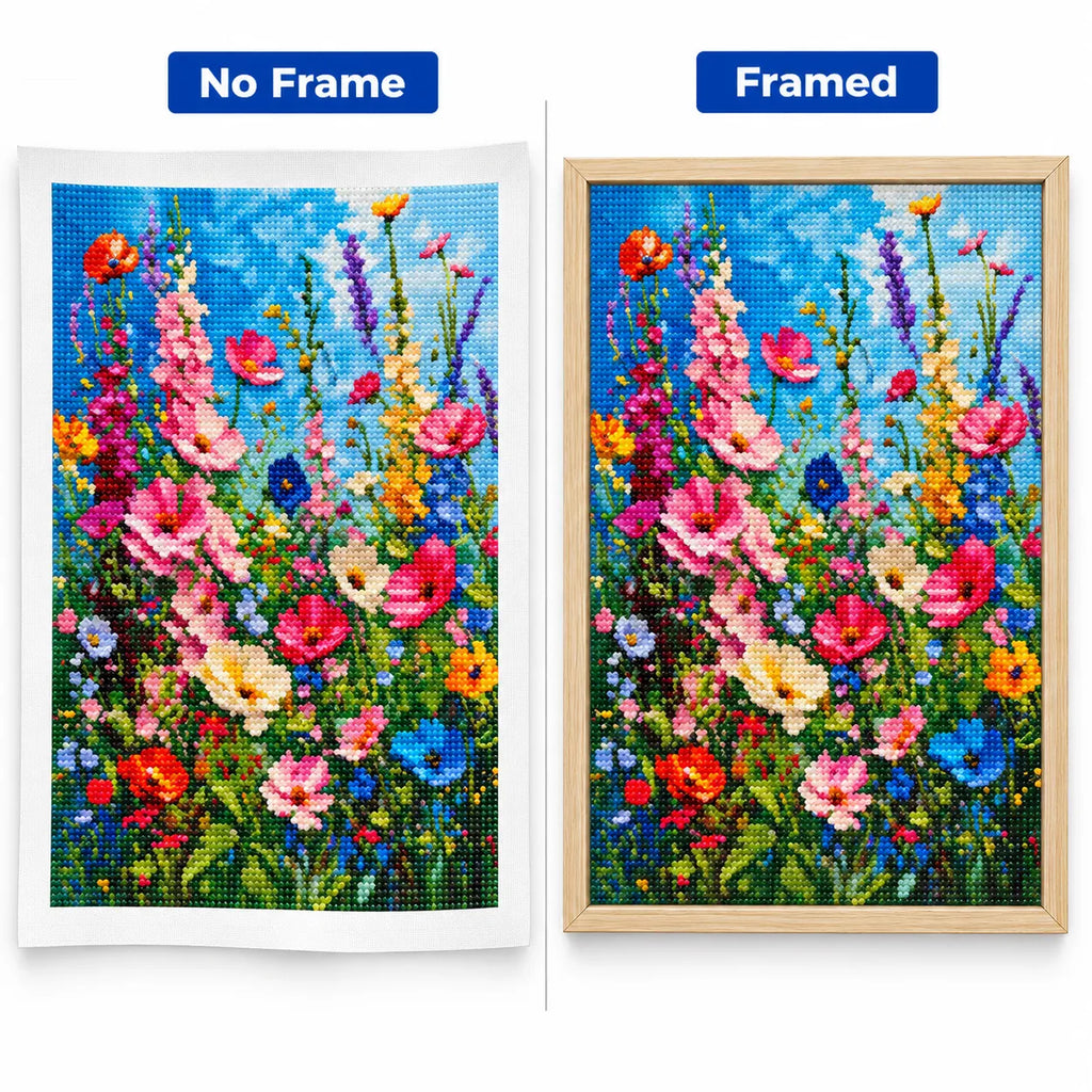 Colorful Wildflower Meadow Diamond Painting Kit