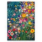 Teal Wildflower Garden Diamond Painting Kit