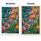 Teal Wildflower Garden Diamond Painting Kit
