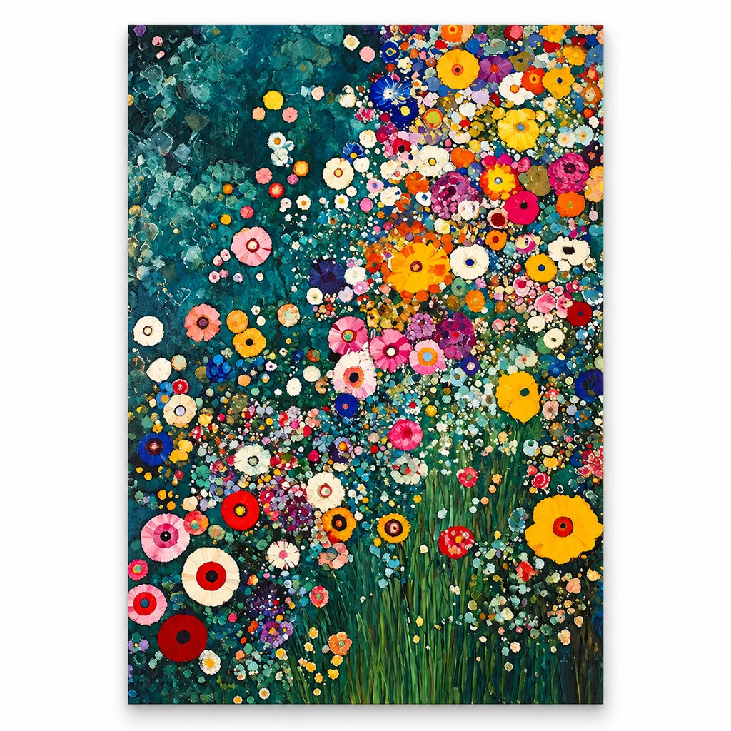 Teal Wildflower Garden Diamond Painting Kit