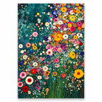 Teal Wildflower Garden Diamond Painting Kit