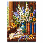 Cottage Bouquet & Books Diamond Painting Kit
