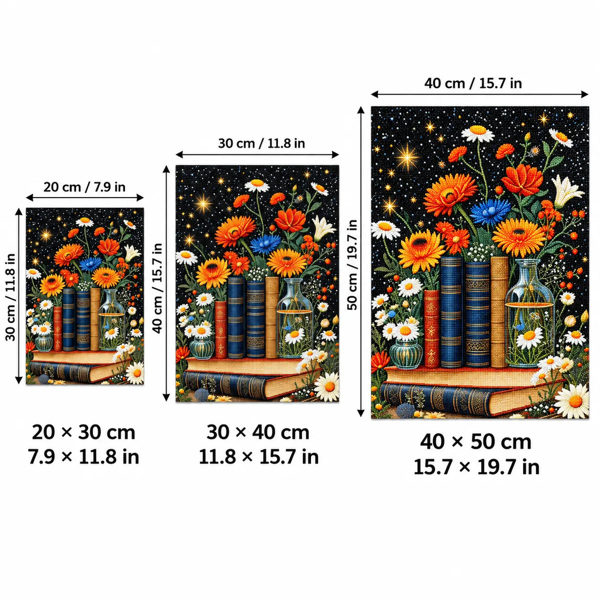 Floral Bookshelf Diamond Painting Kit