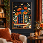 Floral Bookshelf Diamond Painting Kit