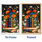 Floral Bookshelf Diamond Painting Kit
