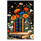 Floral Bookshelf Diamond Painting Kit