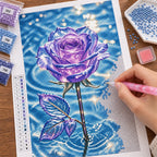 Lavender Water Rose Diamond Painting Kit