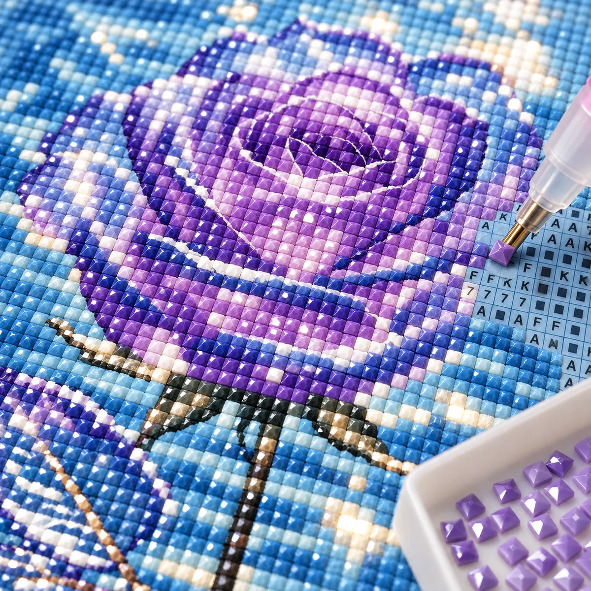 Lavender Water Rose Diamond Painting Kit