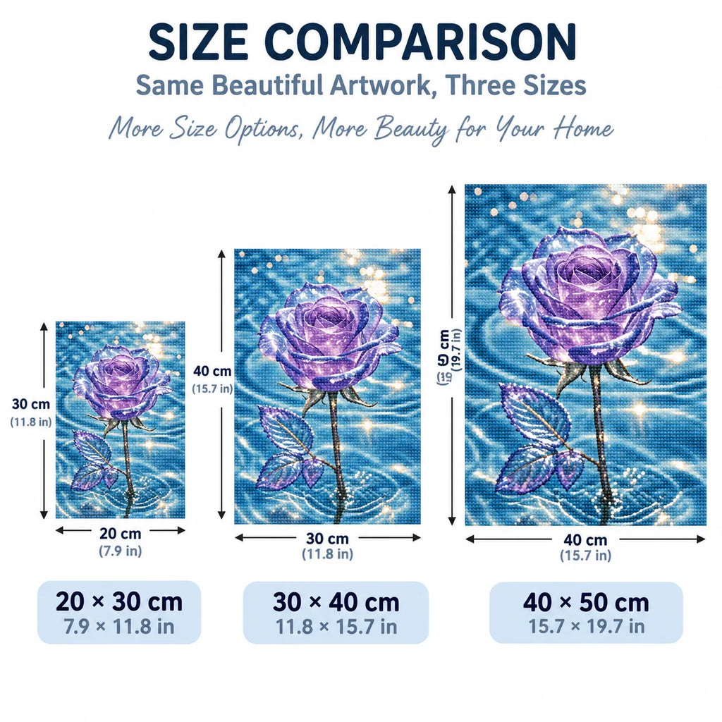 Lavender Water Rose Diamond Painting Kit