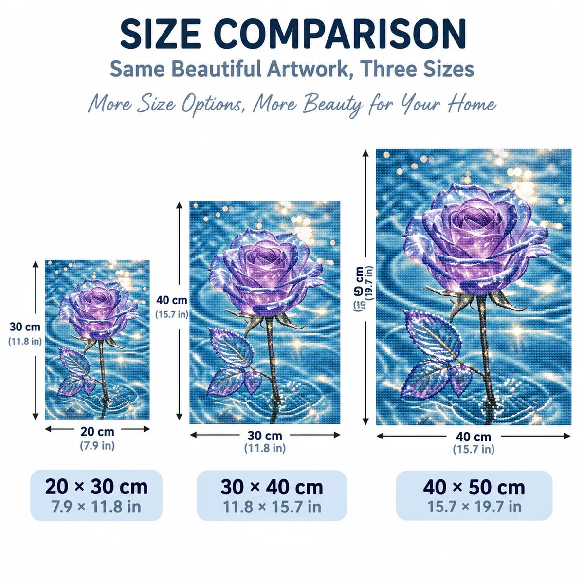 Lavender Water Rose Diamond Painting Kit