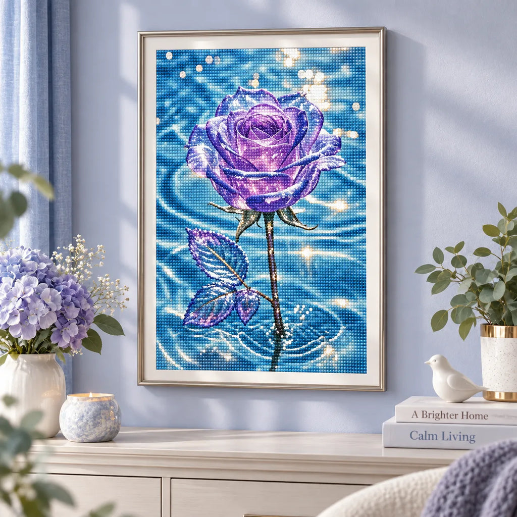 Lavender Water Rose Diamond Painting Kit