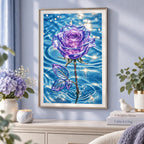 Lavender Water Rose Diamond Painting Kit