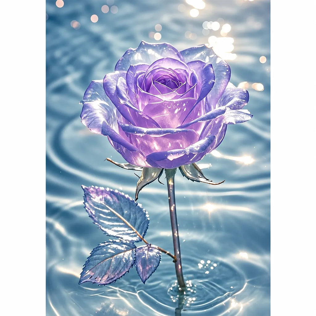 Lavender Water Rose Diamond Painting Kit