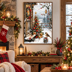 Snowy Christmas Village Diamond Painting Kit Winter