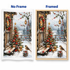 Snowy Christmas Village Diamond Painting Kit Winter