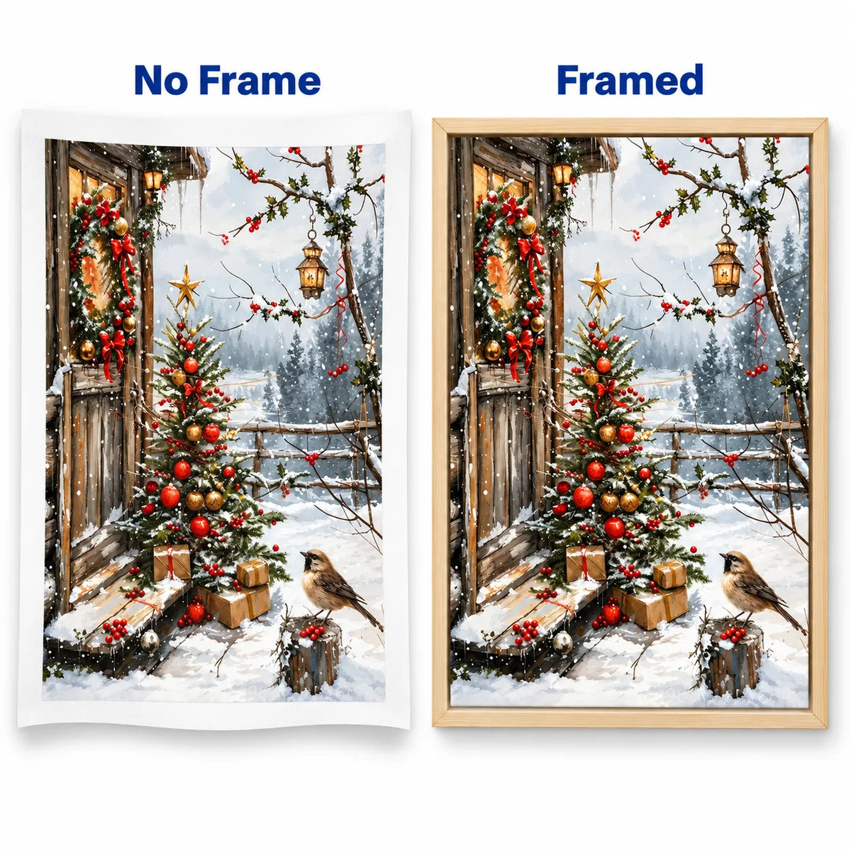 Snowy Christmas Village Diamond Painting Kit Winter