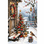 Snowy Christmas Village Diamond Painting Kit Winter