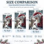 Santa Hug Reindeer Diamond Painting Kit Christmas