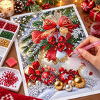 Christmas Bow Ornament Diamond Painting Kit Decor