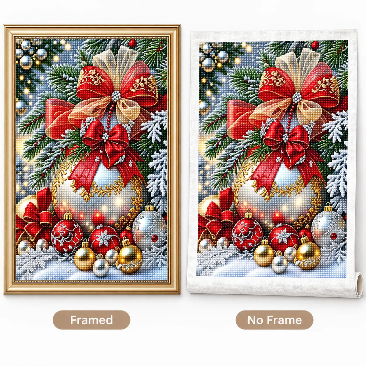Christmas Bow Ornament Diamond Painting Kit Decor