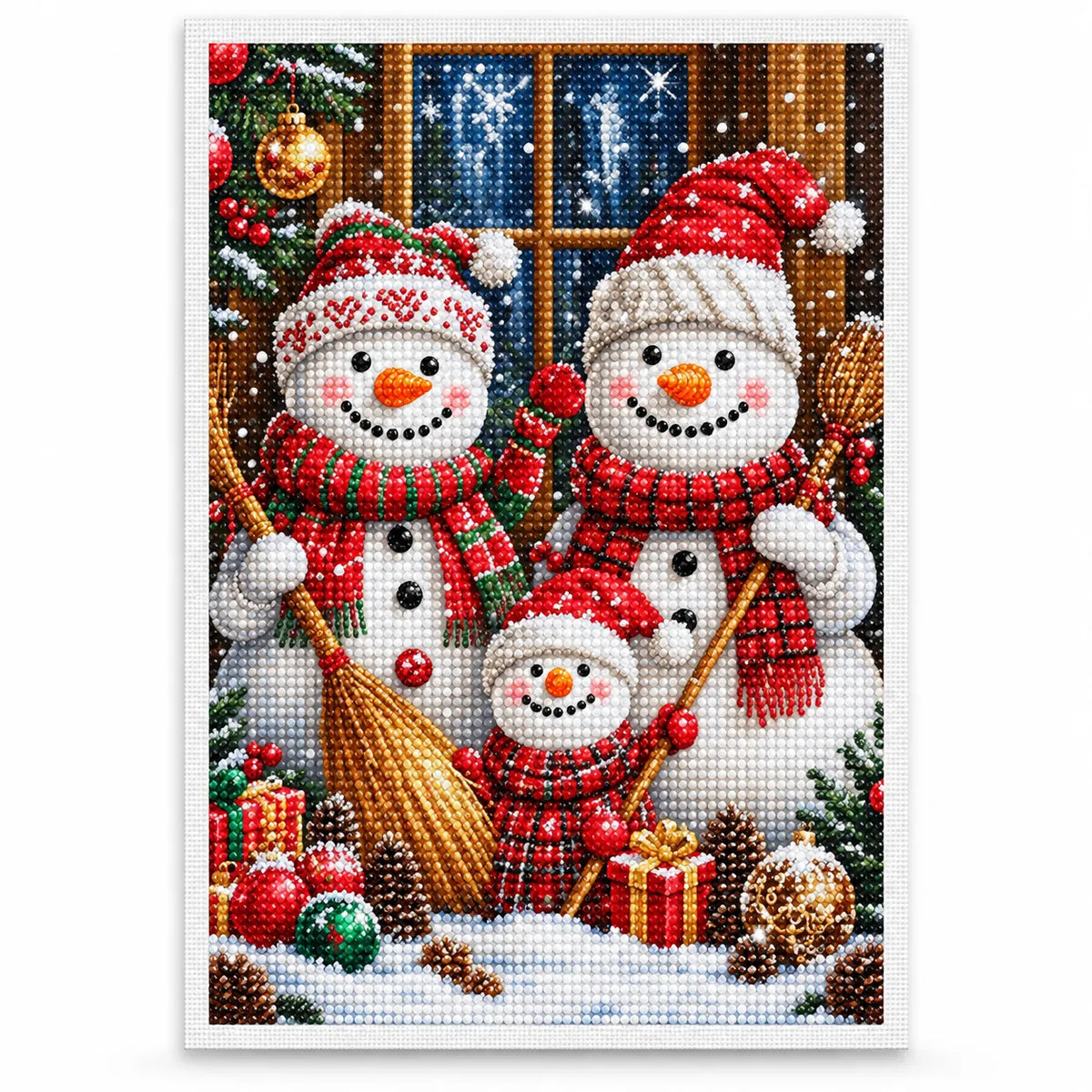 Snowman Family Christmas Diamond Painting Kit