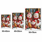 Snowman Family Christmas Diamond Painting Kit