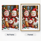 Snowman Family Christmas Diamond Painting Kit