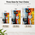 Abstract Cat Trio Diamond Painting Kit diamond detail