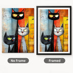 Abstract Cat Trio Diamond Painting Kit lifestyle scene